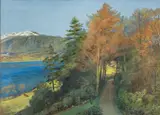Coniston Lake by Arthur Joseph Palliser Severn, Gouache, sold Apr 2025