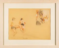 Untitled by Owen Walsh, Pastel and charcoal on paper -, sold Apr 2025