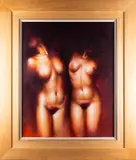 Dark Sisters - Acrylic by Bonnie-Helen Hawkins, Acrylic on board, offered Feb 2025