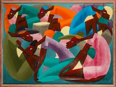 Seated figures - Oil by Laurent Casimir, Oil on canvas -69 x, sold Feb 2025