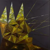 Martyrdom of St Edmund - Mixed media by Geoffrey Gunn, Mixed media on board -, offered Feb 2025