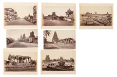 Untitled by Samuel Bourne, Stone Bull Tanjore [2045]; two Tanjore street scenes [2032 &, offered Jul 2024