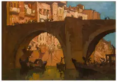 Untitled by Frank Brangwyn, oil on board, offered Jun 2024
