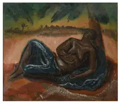 Untitled by Leon Underwood, oil on canvas, offered Jun 2024
