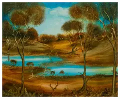 Hart by Kevin Charles, oil on board, offered Jun 2024