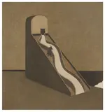 Untitled by Andrew Lanyon, oil on board, offered Jun 2024