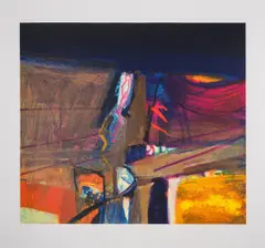 Quarry Edge by Barbara Rae, Screenprint in colours, sold Dec 2023