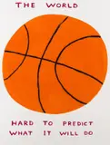 The World: Hard To Predict What It Will Do by David Shrigley, Screenprint in colours, sold Dec 2023