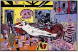 Reclining Artist by Grayson Perry, Etching printed in colours, offered Dec 2023