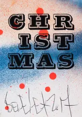 Christmas by Ben Eine, screenprint, offered Dec 2023