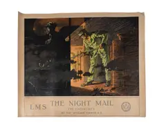 The night mail, the enginemen by sir william orpen. r.a. by Original Rail Travel Poster, print (other), sold Dec 2023