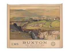 The mountain spa by s. lamorna, r.w.s. by Original Rail Travel Poster Buxton, print (other), sold Dec 2023