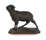 An animalier bronze of a ram by Isidore Bonheur, BRONZE, sold Nov 2023