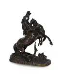 A rare bronze figure of reynard/loup et cheval, french, late 19th cen by Pierre-Jules Mêne, BRONZE, offered Nov 2023