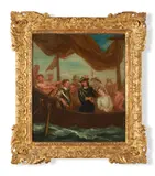 Embarkation of king charles ii by John Vanderbank, Oil on canvas, sold Nov 2023