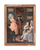 An english salon by Gaspare Vizzini, Oil on canvas, sold Nov 2023