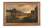 Market town, enfield by G Forster, Oil on canvas, sold Nov 2023