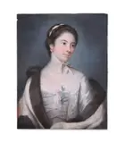 Portrait of a lady in a fur stole by Catherine Read, Pastel, sold Nov 2023
