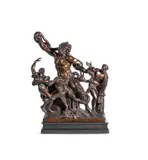A bronzed group of laocöon and his sons by Heinrich Pohlmann, sculpture, sold Nov 2023