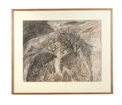 Waterfall no. 10 by John Hubbard, 2007, Charcoal, sold Nov 2023
