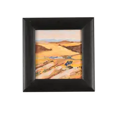 Tuscan landscape by Caroline Conran, Oil on board, sold Nov 2023