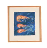 Crevettes roses by Caroline Conran, Watercolour, pastel and ink, sold Nov 2023