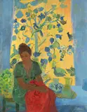 Mosaique jaune by Nancy Delouis, Oil on canvas, sold Oct 2023