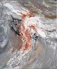 Seaweed tossed in wave i by Maggi Hambling, Oil on canvas, sold Oct 2023