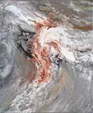 Seaweed tossed in wave i by Maggi Hambling, Oil on canvas, sold Oct 2023