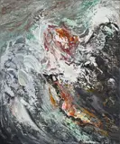 Seaweed tossed in wave iii by Maggi Hambling, Oil on canvas, sold Oct 2023