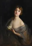 Portrait of madame henri letellier by Philip de László, Oil on canvas, sold Oct 2023