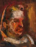 Head study by David Bomberg, Oil on canvas, sold Oct 2023