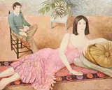 The lesson by Patricia O'brien, Oil on canvas, sold Oct 2023