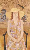 The yellow hat by Patricia O'brien, Oil on canvas, sold Oct 2023