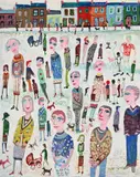 The street by Fred Yates, Oil on canvas, sold Oct 2023