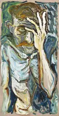 Self portrait: naked by Billy Childish, 2003, Oil on canvas, offered Oct 2023