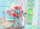 French roses in chateau latour by Nicholas Hely Hutchinson, Gouache, offered Oct 2023