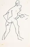 Figure study by Ivon Hitchens, drawing, offered Oct 2023