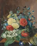 Still life of flowers by Mary Lawrance, Watercolour, sold Oct 2023