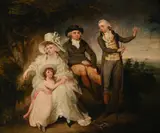 Family fishing portrait by Henry Singleton, Oil on canvas, sold Oct 2023