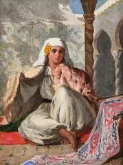 Algiers by Eliza Bridell Fox, Oil on canvas, sold Oct 2023