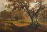Gathering timber by George Turner Of Oldham, Oil on canvas, sold Oct 2023