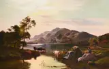 Loch katrine by Sidney Richard Percy, Oil on canvas, sold Oct 2023