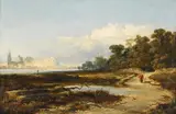 Figure in a river landscape by Edmund John Niemann, Oil on canvas, sold Oct 2023