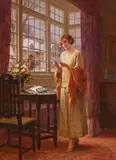 The gift by Sydney Percy Kendrick, Oil on canvas, sold Oct 2023