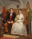The first time of asking by William Hemsley, Oil on canvas, sold Oct 2023