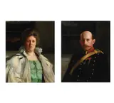 Portrait of a lady by Bernhard Österman, Oil on canvas, a pair, offered Oct 2023