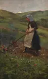 The dying light by Frederick Milner, Oil on canvas, sold Oct 2023