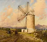 A spanish mill by Henry Herbert La Thangue, Oil on canvas, offered Oct 2023