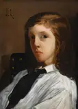 Portrait of arthur louis jules eugene maguet by Jules Lefebvre, Oil on canvas, sold Oct 2023